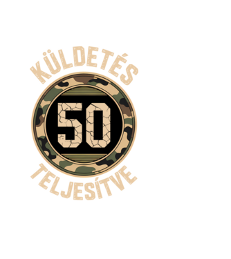 Küldetés teljesítve 50 minta fekete pólón