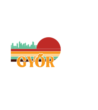 Győr minta fekete pólón