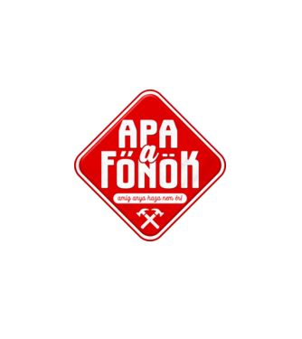 Apa a Főnök minta fekete pólón