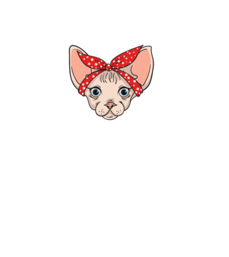 sphynx mom minta fekete pólón