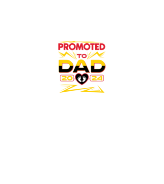 Promoted to dad minta királykék pólón