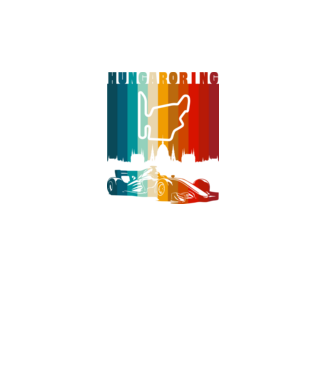Hungaroring colorful minta fekete pólón