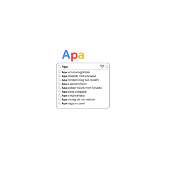 Google keresés APA minta fekete pólón