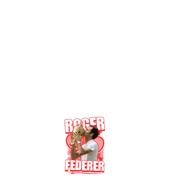 Roger Federer piros minta fehér pólón