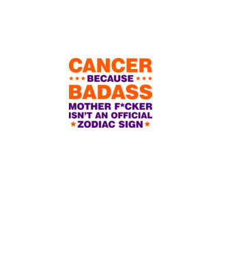 Badass zodiac CANCER minta fehér pólón