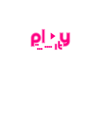 Play It Hard minta fekete pólón