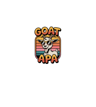 Goat Apa minta fehér pólón