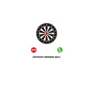 Hív a darts mennem kell minta fekete pólón