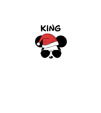 mickey santa king minta szürke pólón