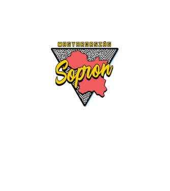Retro Sopron minta fekete pólón