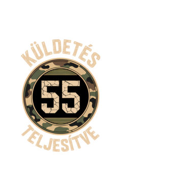Küldetés teljesítve 55 minta fehér pólón