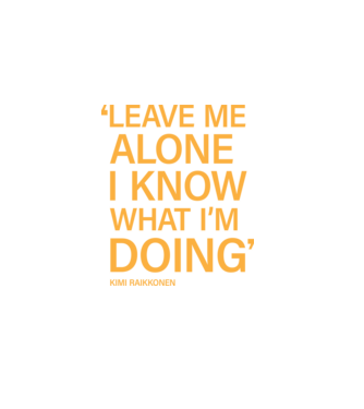 Leave me alone - Kimi Raikkonen minta fekete pólón