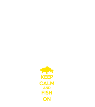 Keep calm and fish on minta fehér pólón