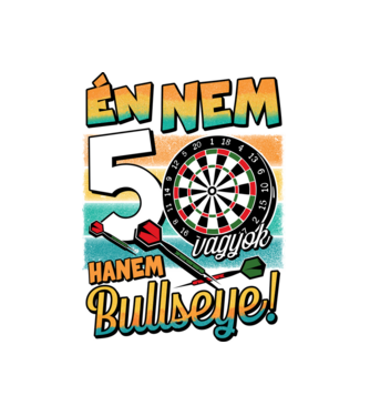 Darts Szülinap 50 éves minta fehér pólón