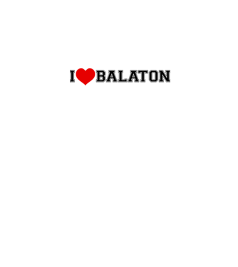 I heart balaton 2 szín minta fehér pólón