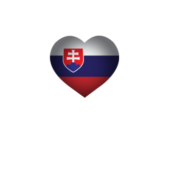 i heart slovakia minta fehér pólón