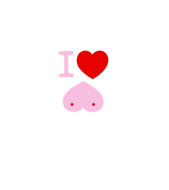 I Love... minta fekete pólón