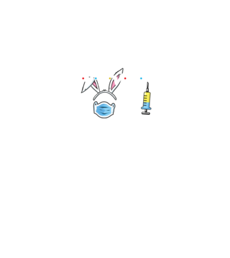 Karantén húsvét minta fekete pólón