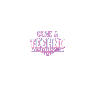 Csak a techno minta fekete pólón
