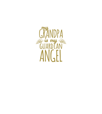 My grandpa is my guardian angel minta fekete pólón