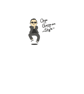 Oppa Gangnam Style minta fehér pólón