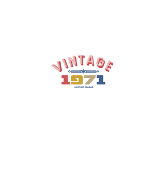 vintage 1971 minta fehér pólón