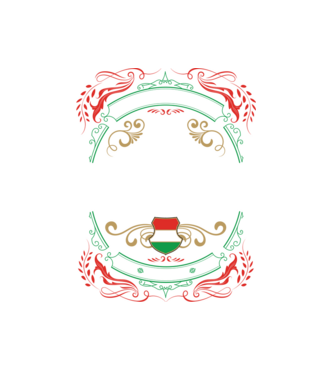 Magyar fajta vizsla minta fehér pólón