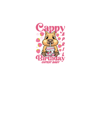 Cappy Birthday April minta fehér pólón