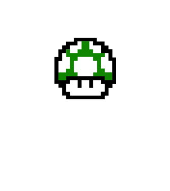 pixel gomba minta fehér pólón