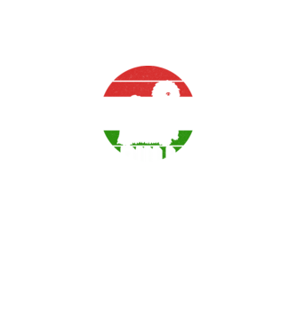 Magyar puli minta fekete pólón