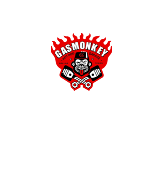 Gas Monkey minta fehér pólón