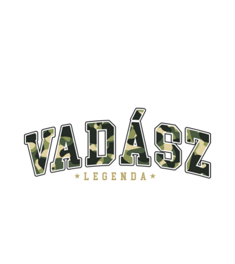 Vadász Legenda minta fehér pólón