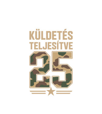 Küldetés teljesítve 25 minta fehér pólón