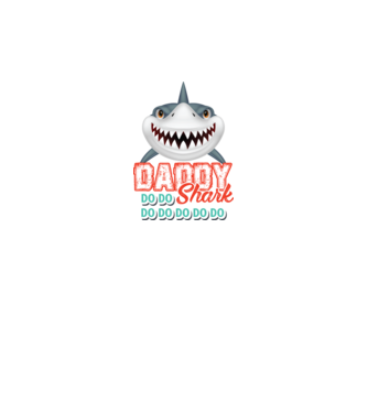 Daddy shark minta fehér pólón