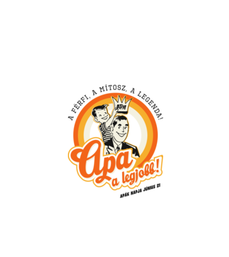 Apa a legjobb retro fiús apa minta fehér pólón