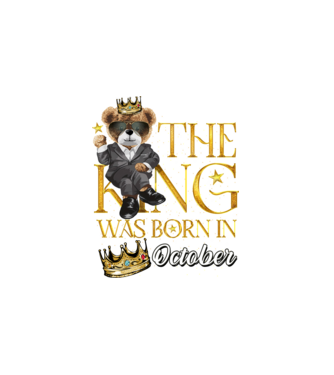 The king was born int OCTOBER minta fehér pólón