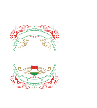 Magyar fajta puli minta fehér pólón