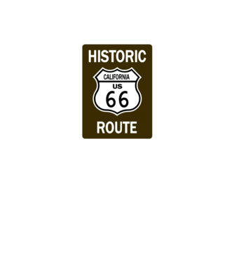 Route 66 California minta fekete pólón