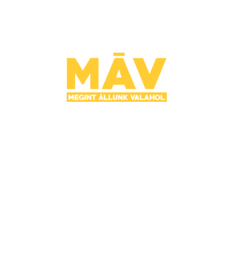MÁV már megit állunk valahol minta szürke pólón