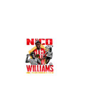 Nico Williams tribute minta sötétkék pólón