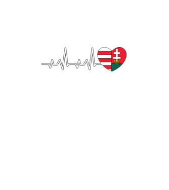 Címer heartbeat minta fekete pólón