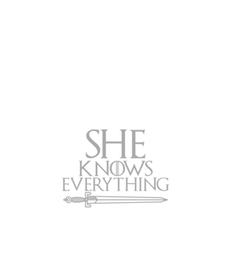 She knows everything páros minta fekete pólón