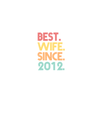 best wife since 2012 retro minta fekete pólón