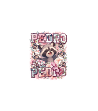 Girly Pedro minta fehér pólón