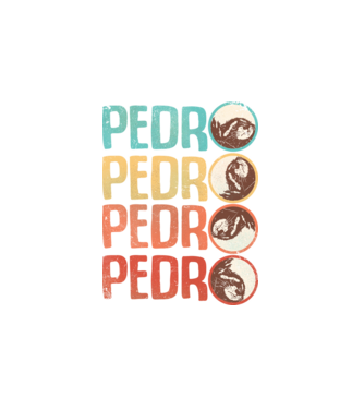 Pedro Pedro retro minta fehér pólón