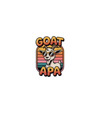 Goat Apa minta homokszín pólón