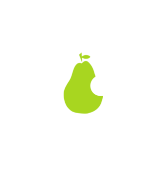 Pear minta fehér pólón
