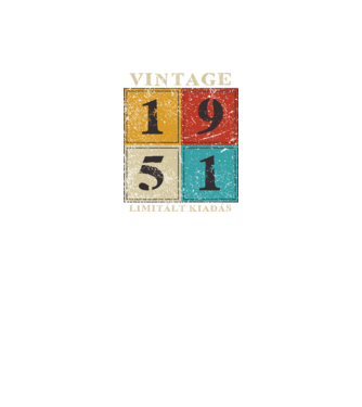 vintage_1951_limitált_világos minta fekete pólón