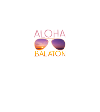 Aloha Balaton naplemente minta fekete pólón