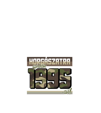 Horgászatra születve - 1995 minta fehér pólón